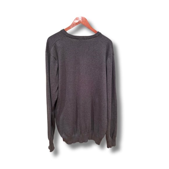 Old Navy Men’s Size XL Dark Gray Long Sleeve Sweater V-Neck - Modern Classic - Picture 3 of 7